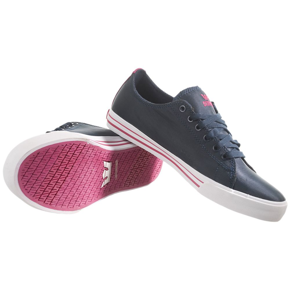 Baskets Basses Supra Thunder Low Bleu Marine Navy Nylon/Magenta Homme | CGA-66789711